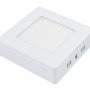 LED paviršinė panelė, kvadratinė, 6W, šalta balta šviesa