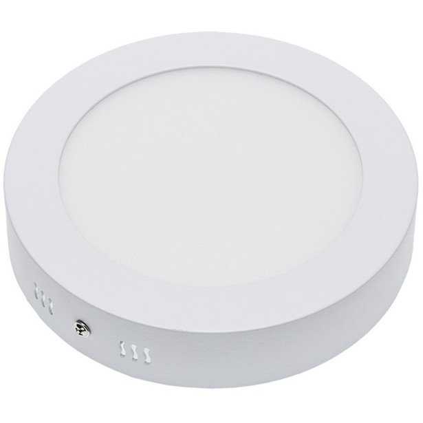 LED paviršinė panelė, apvali, 12W, neutrali balta šviesa