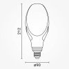 LED lemputė E27 40W, šalta balta šviesa