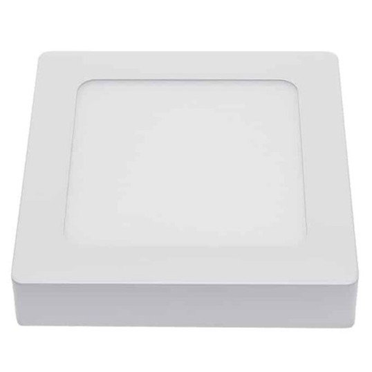 LED paviršinė panelė, kvadratinė, 12W, šilta balta šviesa