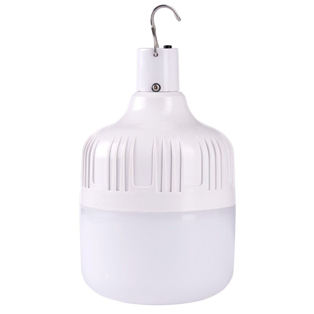 LED lempa, 8W, su saulės panele, šalta balta šviesa