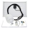 LED lempa, 8W, su saulės panele, šalta balta šviesa