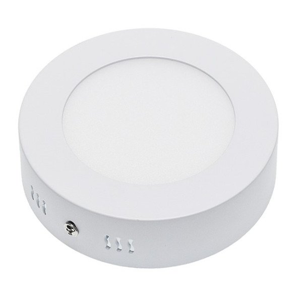 LED paviršinė panelė, apvali, AC85-260V, 6W, neutrali balta šviesa
