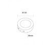 LED paviršinė panelė, apvali, AC85-260V, 6W, šilta balta šviesa LED paviršinė panelė, apvali, AC85-260V, 6W, šilta balta šviesa