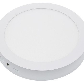 LED paviršinė panelė, apvali, AC85-260V, 12W, šilta balta šviesa
