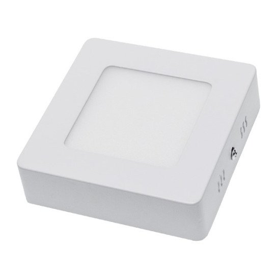 LED paviršinė panelė, kvadratinė, AC85-260V, 6W, šalta balta šviesa
