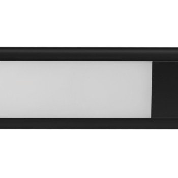 LED šviestuvas, 3.5W, PIR jutiklis, juodas, šilta balta šviesa