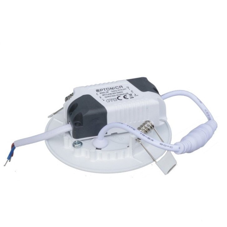 LED įmontuojamas modulis, apvalus, 3W, šilta balta šviesa