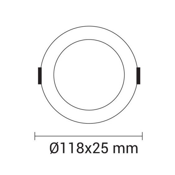 LED įmontuojamas modulis, apvalus, 6W, neutrali balta šviesa