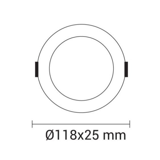 LED įmontuojamas modulis, apvalus, 6W, neutrali balta šviesa