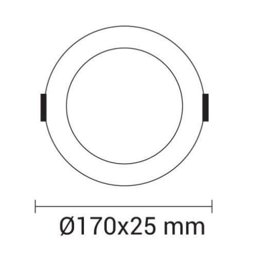 LED įmontuojamas modulis, apvalus, 12W, šalta balta šviesa LED įmontuojamas modulis, apvalus, 12W, šalta balta šviesa