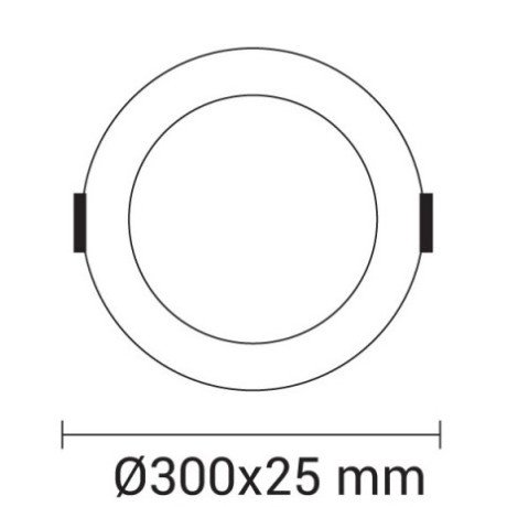 LED įmontuojamas modulis, apvalus, 24W, šalta balta šviesa