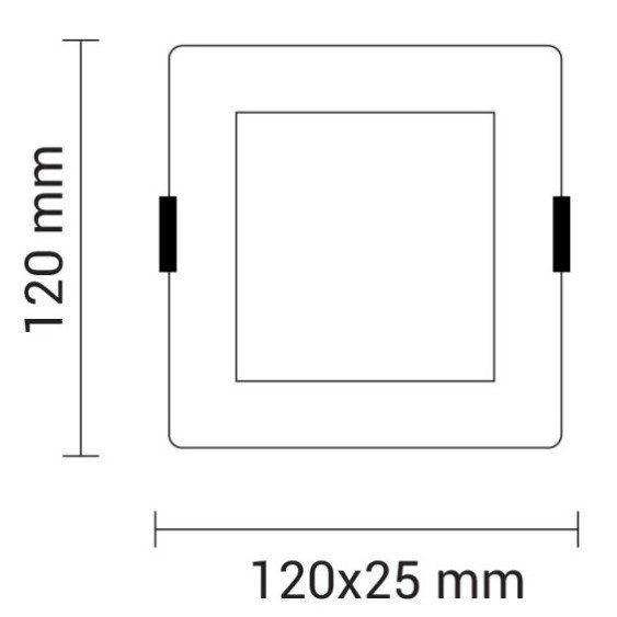 LED įmontuojamas modulis, kvadratinis, 6W, šalta balta šviesa LED įmontuojamas modulis, kvadratinis, 6W, šalta balta šviesa