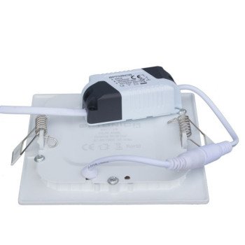 LED įmontuojamas modulis, kvadratinis, 6W, šilta balta šviesa