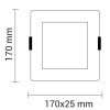 LED įmontuojamas modulis, kvadratinis, 12W, šalta balta šviesa LED įmontuojamas modulis, kvadratinis, 12W, šalta balta šviesa