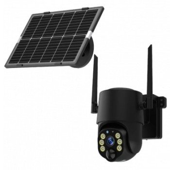 4MP Wi-Fi saulės IP kamera, juoda