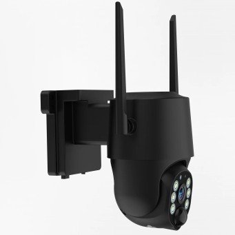 4MP Wi-Fi saulės IP kamera, juoda 4MP Wi-Fi saulės IP kamera, juoda