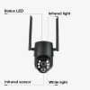 4MP Wi-Fi saulės IP kamera, juoda 4MP Wi-Fi saulės IP kamera, juoda