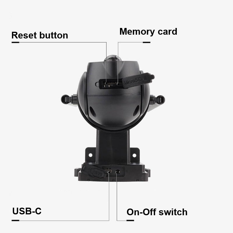 4MP Wi-Fi saulės IP kamera, juoda 4MP Wi-Fi saulės IP kamera, juoda