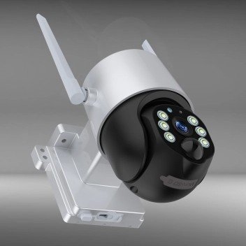 4MP Wi-Fi saulės IP kamera, balta 4MP Wi-Fi saulės IP kamera, balta