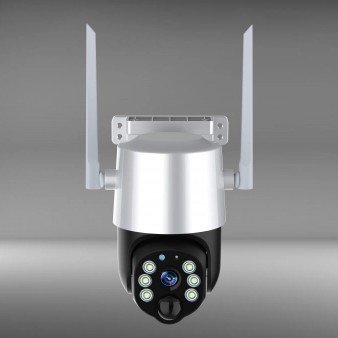 4MP Wi-Fi saulės IP kamera, balta 4MP Wi-Fi saulės IP kamera, balta