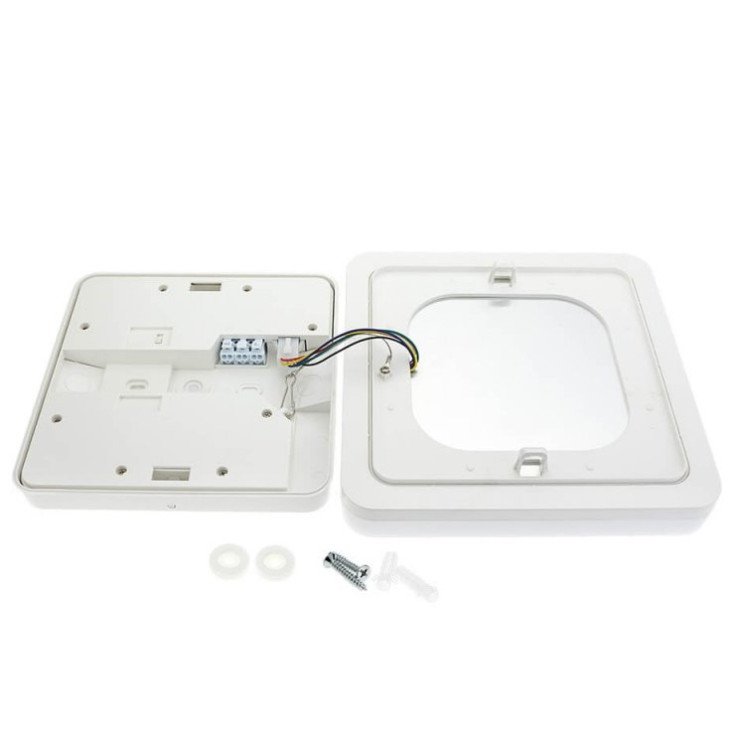 LED lubų šviestuvas, 18W, kvadratinis, mikrobangų jutiklis, CCT šviesa LED lubų šviestuvas, 18W, kvadratinis, mikrobangų jutiklis, CCT šviesa