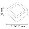 LED paviršinė panelė, kvadratinė, 5 metai garantija, garantija, 6W, šalta balta šviesa LED paviršinė panelė, kvadratinė, 5 metai garantija, garantija, 6W, šalta balta šviesa