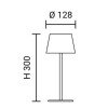 LED saulės stalinė lempa, 2.5W, įkraunama, CCT 3000K-6000K