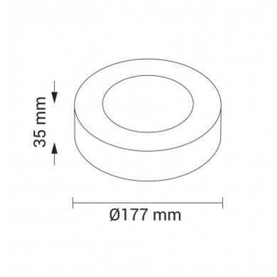 LED paviršinė panelė, apvali, 12W, CCT šviesa LED paviršinė panelė, apvali, 12W, CCT šviesa