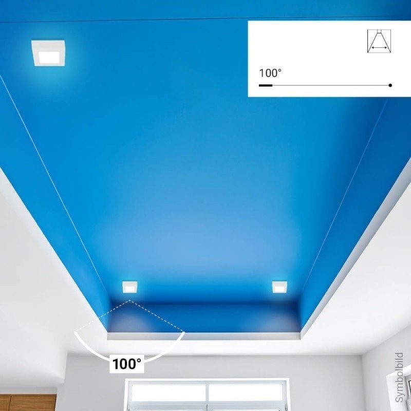 LED paviršinė panelė, kvadratinė, 6W, CCT šviesa