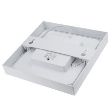 LED paviršinė panelė, kvadratinė, 18W, CCT šviesa