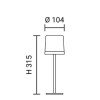 LED stalinė lempa, 2.5W, įkraunama LED stalinė lempa, 2.5W, įkraunama