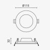 LED šviestuvas, 9W, plonas, temdomas, CCT 3000K-6000K