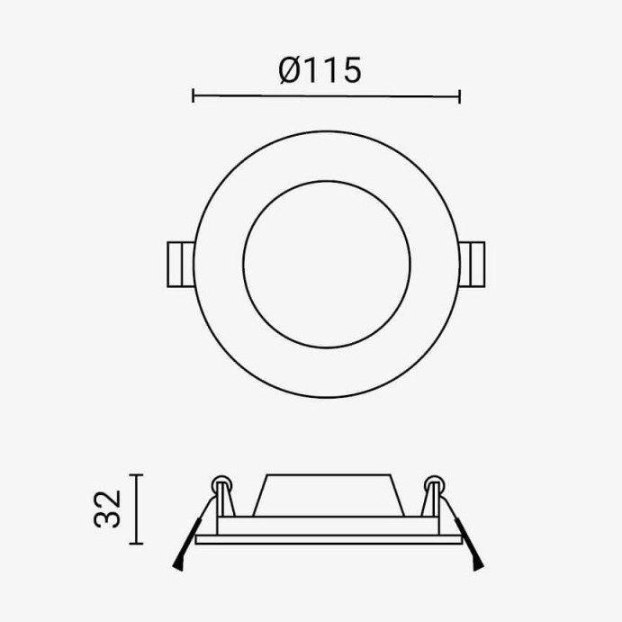 LED šviestuvas, 9W, plonas, temdomas, CCT 3000K-6000K