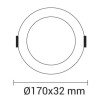 LED šviestuvas, 12W, plonas, temdomas, CCT 3000K-6000K LED šviestuvas, 12W, plonas, temdomas, CCT 3000K-6000K