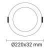 LED šviestuvas, 20W, plonas, temdomas, CCT 3000K-6000K LED šviestuvas, 20W, plonas, temdomas, CCT 3000K-6000K