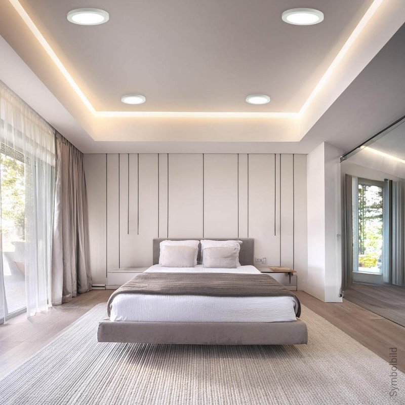 LED paviršinė panelė, apvali, plona, 18W, CCT šviesa