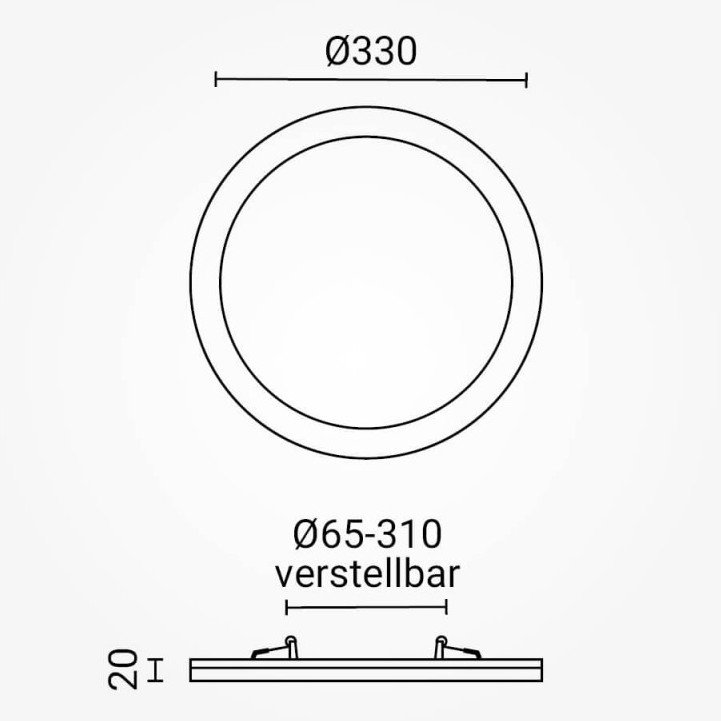 LED paviršinė panelė, apvali, plona, 30W, CCT šviesa