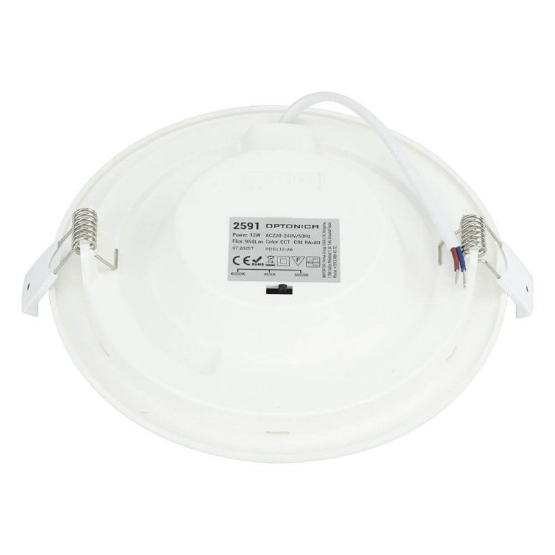 LED mini panelė, apvali, Premium Line, 12W, CCT šviesa