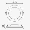 LED mini panelė, apvali, Premium Line, 12W, CCT šviesa