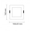 LED mini panelė, kvadratinė, Premium Line, 12W, CCT šviesa