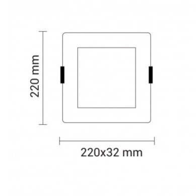 LED mini panelė, kvadratinė, Premium Line, 18W, CCT šviesa
