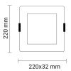 LED mini panelė, kvadratinė, Premium Line, 24W, CCT šviesa