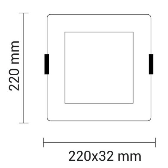 LED mini panelė, kvadratinė, Premium Line, 24W, CCT šviesa