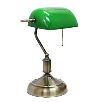 LED stalinė lempa, E27 lizdas, bronzinė