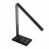 LED stalinis šviestuvas, 5W, su belaidžiu įkrovikliu, juodas, CCT šviesa
