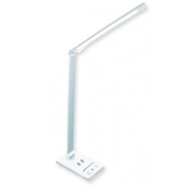 LED stalinis šviestuvas, 5W, su belaidžiu įkrovikliu, baltas, CCT šviesa LED stalinis šviestuvas, 5W, su belaidžiu įkrovikliu, baltas, CCT šviesa