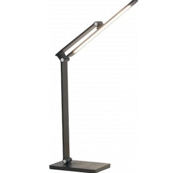 LED stalinis šviestuvas, 7W, su belaidžiu įkrovikliu, juodas, CCT šviesa