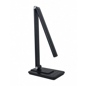 LED stalinis šviestuvas, 8W, įkraunamas, juodas, CCT šviesa