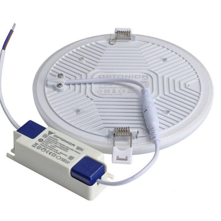 LED berėmė panelė, apvali, 36W, šilta balta šviesa